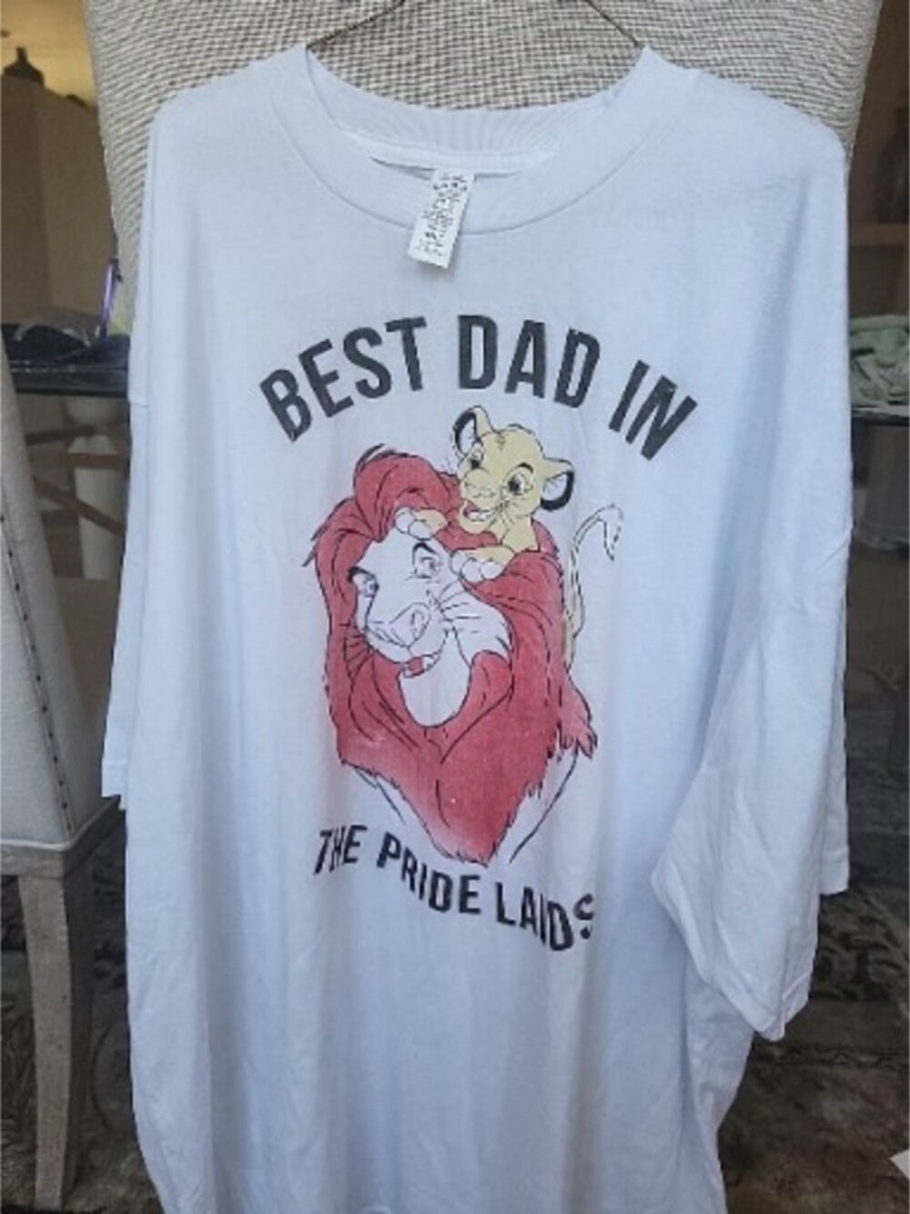 Men’s Size 4XLT Simba Mufasa Lion King Disney Best Dad In The Pride T-Shirt
